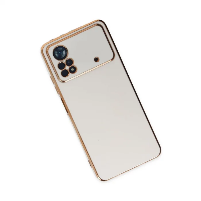 BUĞZ Xiaomi Poco X4 Pro 5g Kılıf Volet Silikon - Beyaz