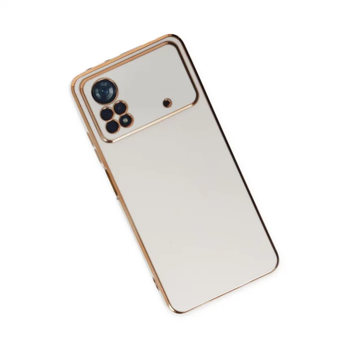 BUĞZ Xiaomi Poco X4 Pro 5g Kılıf Volet Silikon - Beyaz