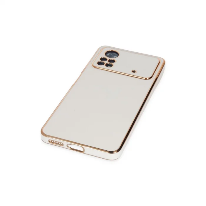 BUĞZ Xiaomi Poco X4 Pro 5g Kılıf Volet Silikon - Beyaz