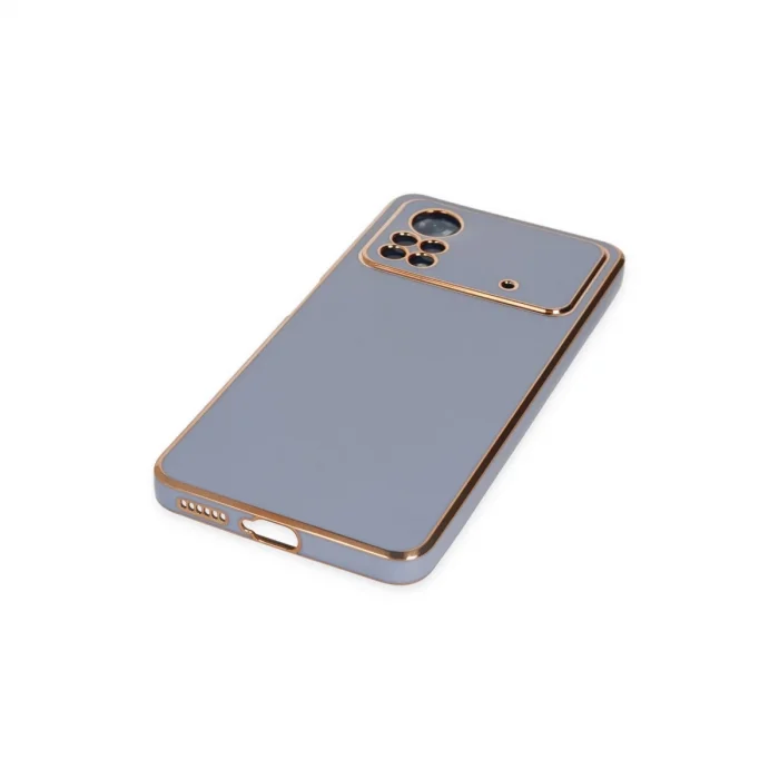 BUĞZ Xiaomi Poco X4 Pro 5g Kılıf Volet Silikon - Mavi