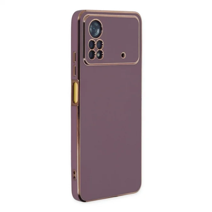BUĞZ Xiaomi Poco X4 Pro 5g Kılıf Volet Silikon - Mor