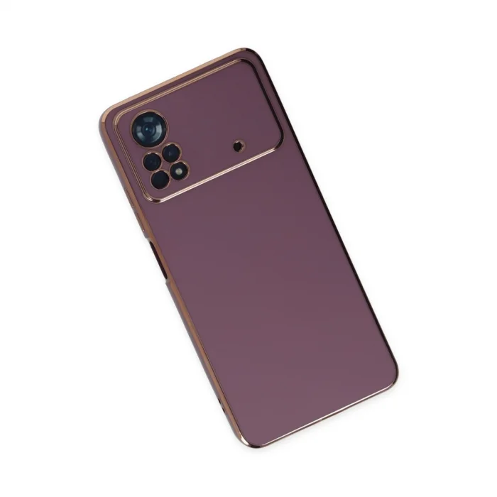 BUĞZ Xiaomi Poco X4 Pro 5g Kılıf Volet Silikon - Mor