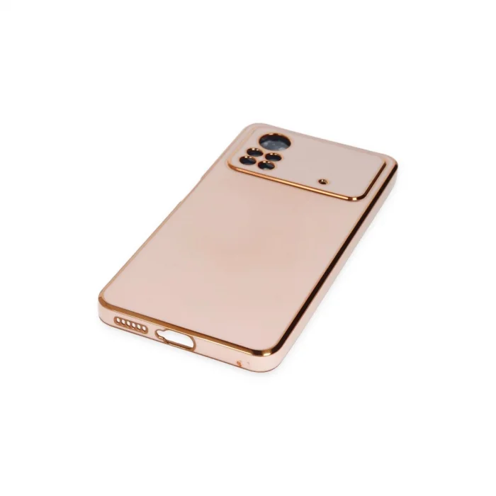 BUĞZ Xiaomi Poco X4 Pro 5g Kılıf Volet Silikon - Pembe