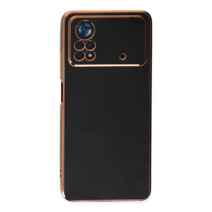 BUĞZ Xiaomi Poco X4 Pro 5g Kılıf Volet Silikon - Siyah