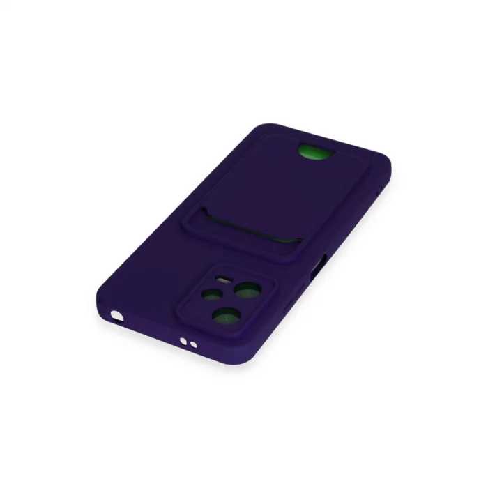 BUĞZ Xiaomi Poco X5 5g Kılıf Kelvin Kartvizitli Silikon - Derin Mor