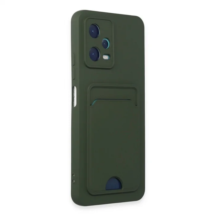 BUĞZ Xiaomi Poco X5 5g Kılıf Kelvin Kartvizitli Silikon - Koyu Yeşil