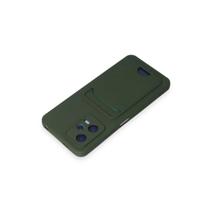 BUĞZ Xiaomi Poco X5 5g Kılıf Kelvin Kartvizitli Silikon - Koyu Yeşil