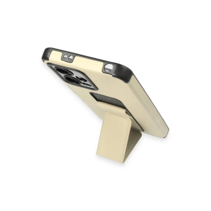 BUĞZ Xiaomi Poco X5 5g Kılıf Mega Standlı Silikon - Gold