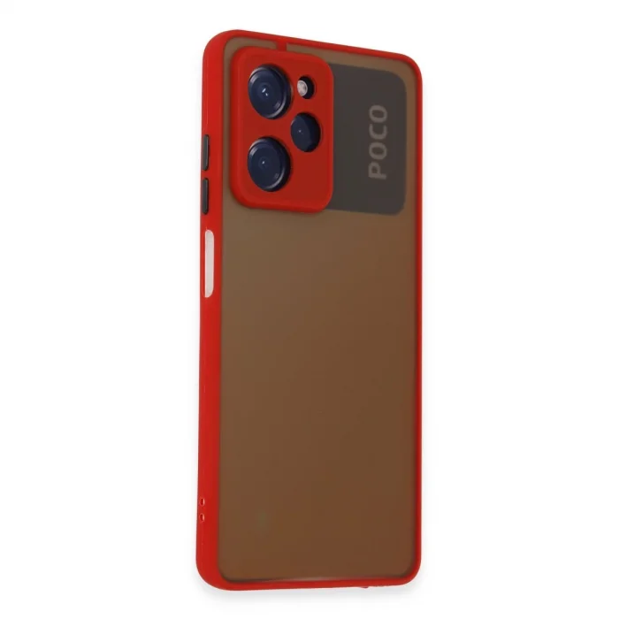 BUĞZ Xiaomi Poco X5 Pro 5g Kılıf Montreal Silikon Kapak - Kırmızı