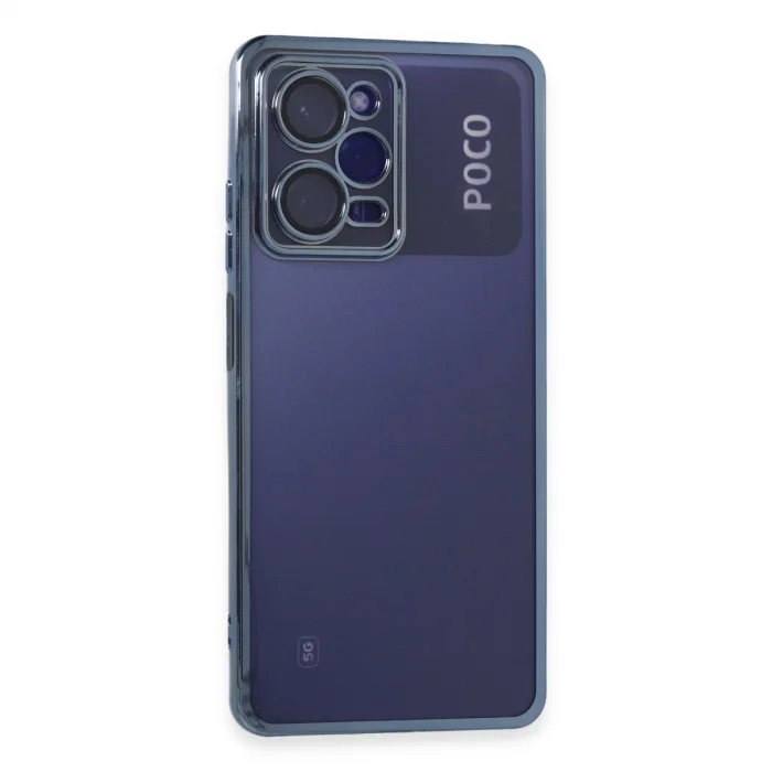 BUĞZ Xiaomi Poco X5 Pro 5g Kılıf Razer Lensli Silikon - Açık Mavi