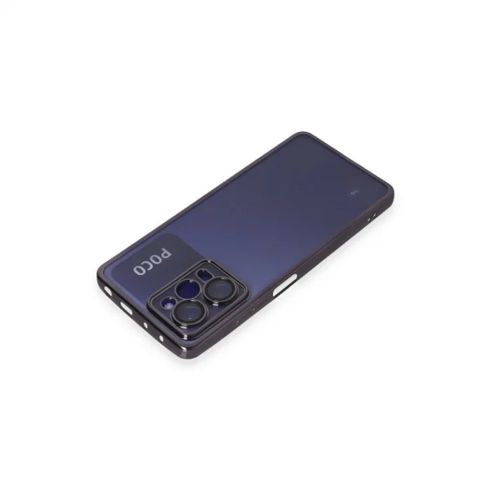 BUĞZ Xiaomi Poco X5 Pro 5g Kılıf Razer Lensli Silikon - Mor