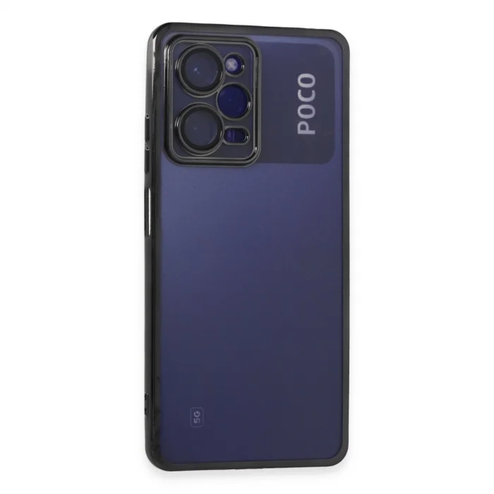 BUĞZ Xiaomi Poco X5 Pro 5g Kılıf Razer Lensli Silikon - Siyah