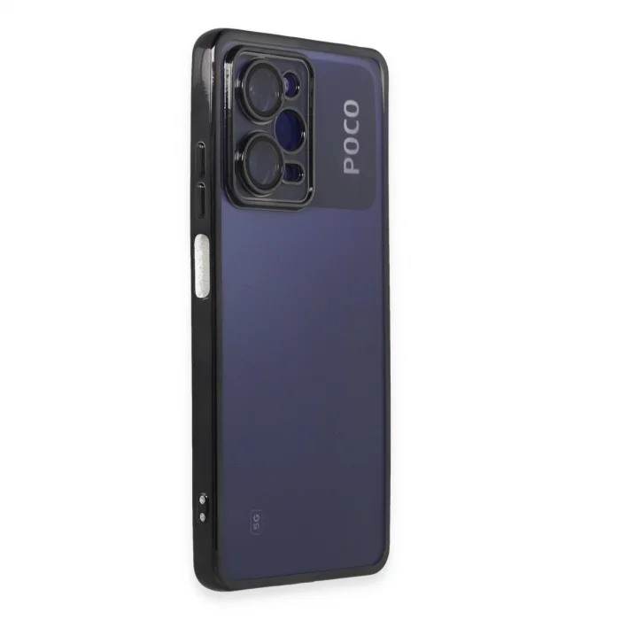 BUĞZ Xiaomi Poco X5 Pro 5g Kılıf Razer Lensli Silikon - Siyah