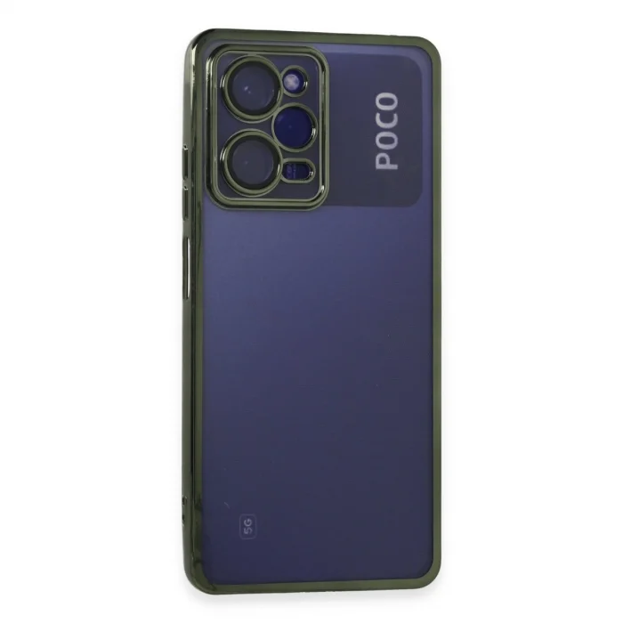 BUĞZ Xiaomi Poco X5 Pro 5g Kılıf Razer Lensli Silikon - Yeşil