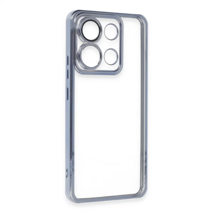 BUĞZ Xiaomi Poco X6 Kılıf Razer Lensli Silikon - Açık Mavi