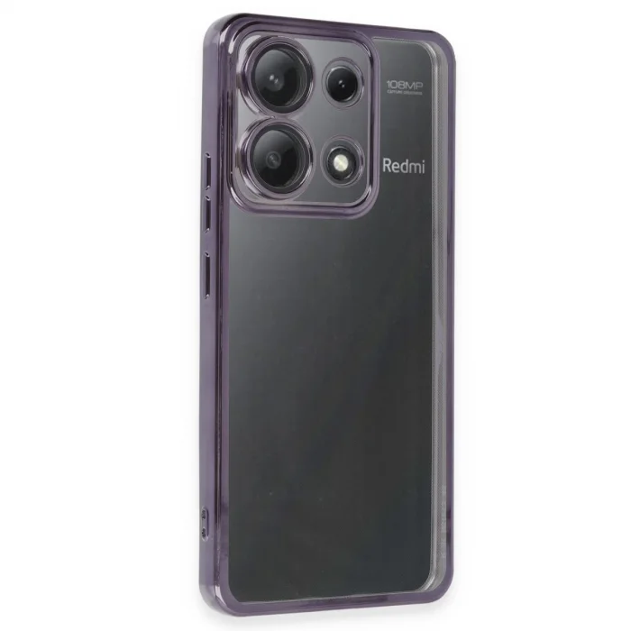 BUĞZ Xiaomi Poco X6 Kılıf Razer Lensli Silikon - Mor