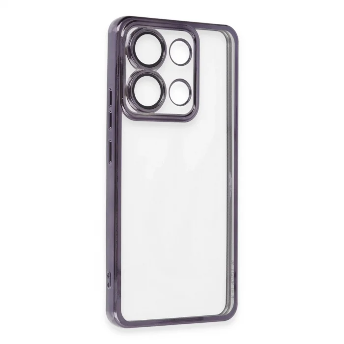 BUĞZ Xiaomi Poco X6 Kılıf Razer Lensli Silikon - Mor