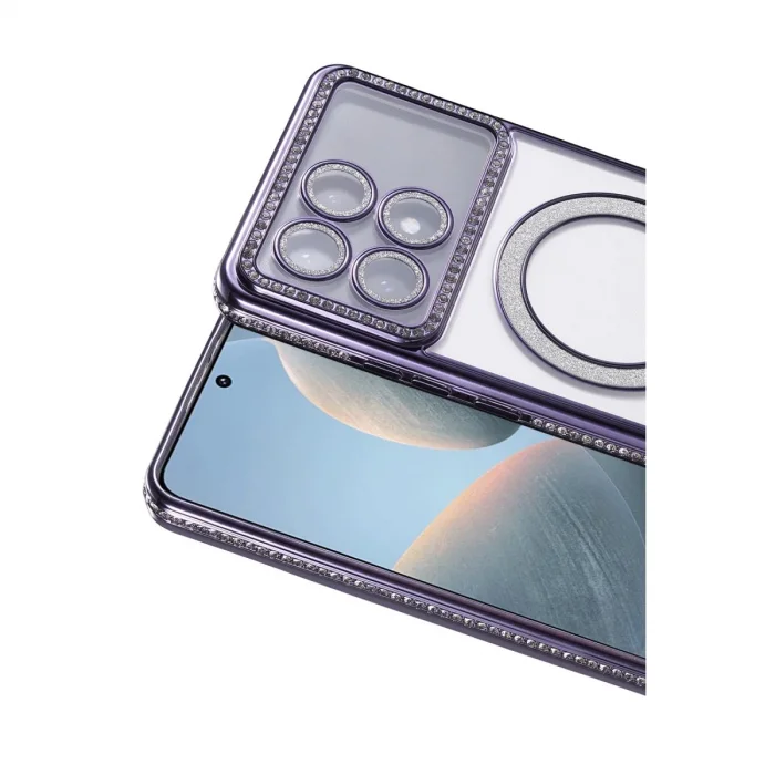 BUĞZ Xiaomi Poco X6 Pro Joke Simli Magneticsafe Kılıf - Derin Mor