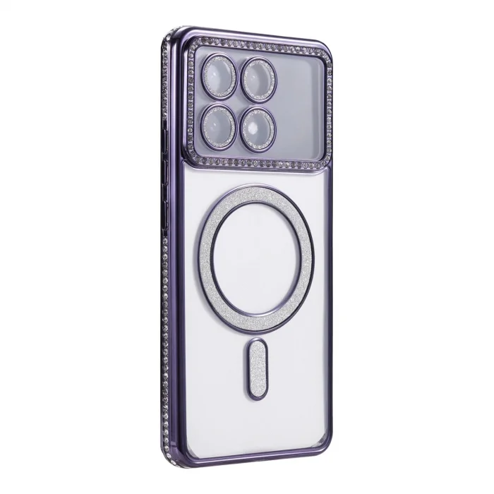 BUĞZ Xiaomi Poco X6 Pro Joke Simli Magneticsafe Kılıf - Derin Mor