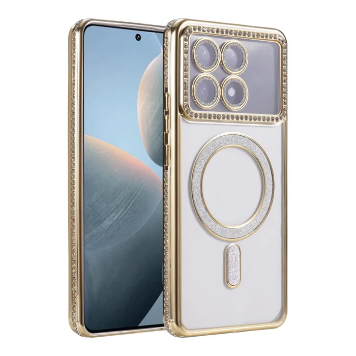 BUĞZ Xiaomi Poco X6 Pro Joke Simli Magneticsafe Kılıf - Gold