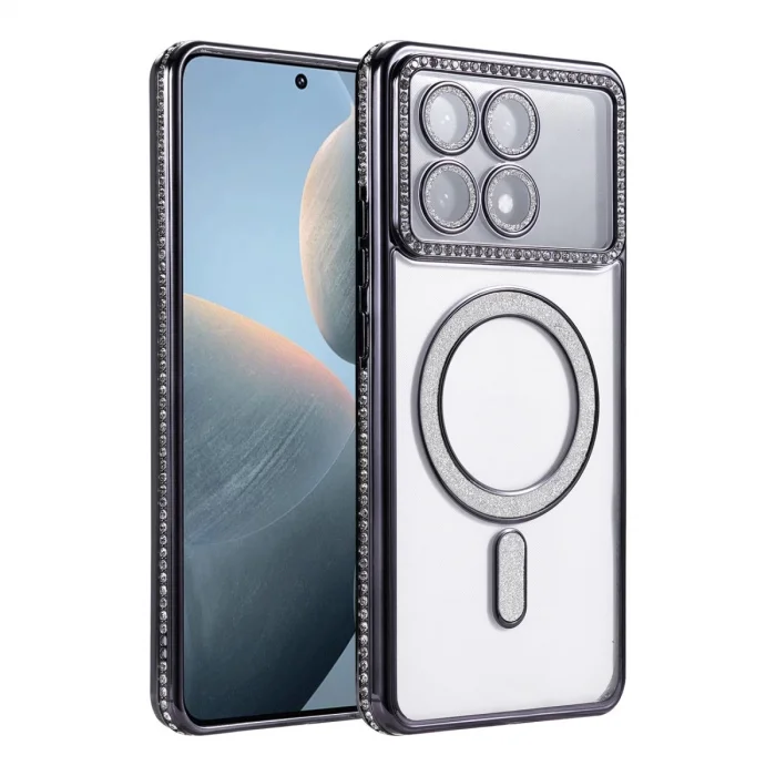 BUĞZ Xiaomi Poco X6 Pro Joke Simli Magneticsafe Kılıf - Siyah