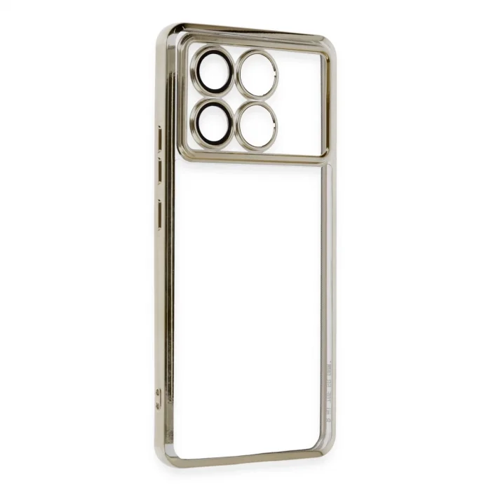 BUĞZ Xiaomi Poco X6 Pro Kılıf Razer Lensli Silikon - Gold