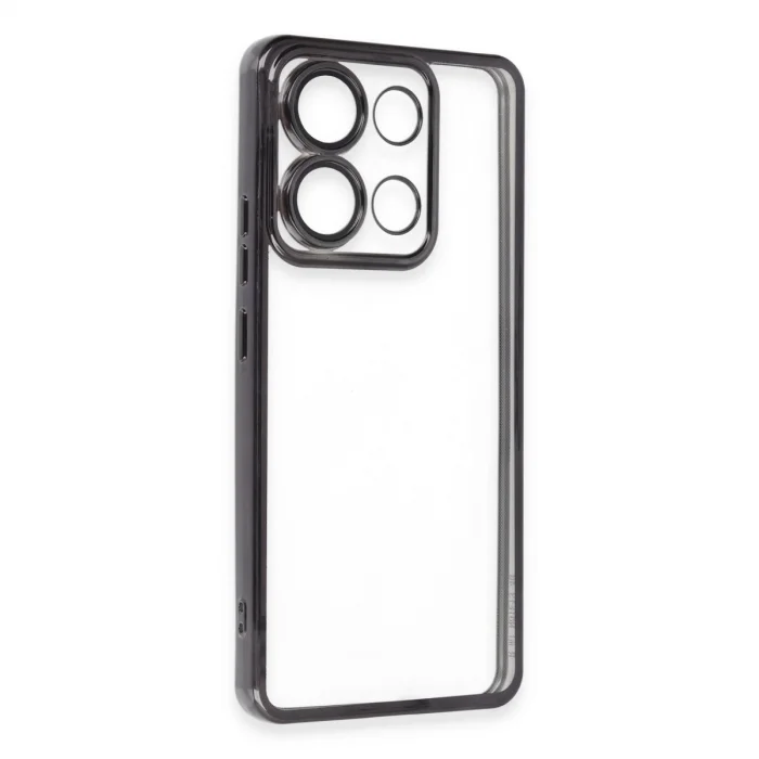 BUĞZ Xiaomi Poco X6 Pro Kılıf Razer Lensli Silikon - Siyah