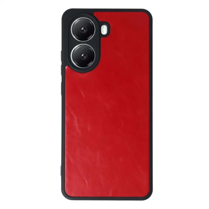 BUĞZ Xiaomi Poco X7 Pro Kılıf Aras Deri Kapak - Kırmızı