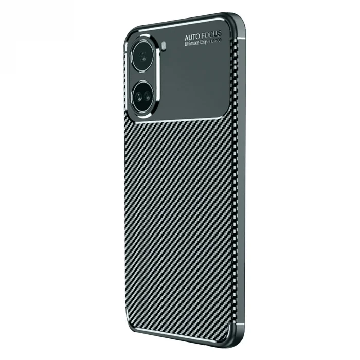 BUĞZ Xiaomi Poco X7 Pro Kılıf Auto Focus Karbon Kapak - Koyu Yeşil