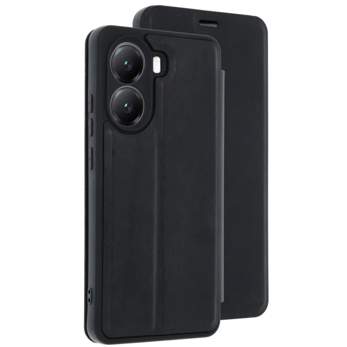 BUĞZ Xiaomi Poco X7 Pro Kılıf Flip Cover - Siyah