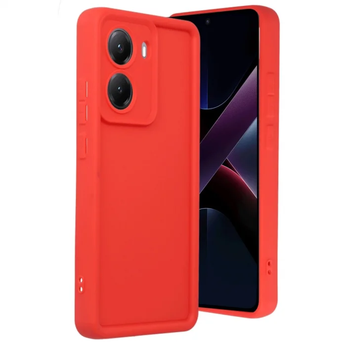 BUĞZ Xiaomi Poco X7 Pro Viera Silikon - Kırmızı