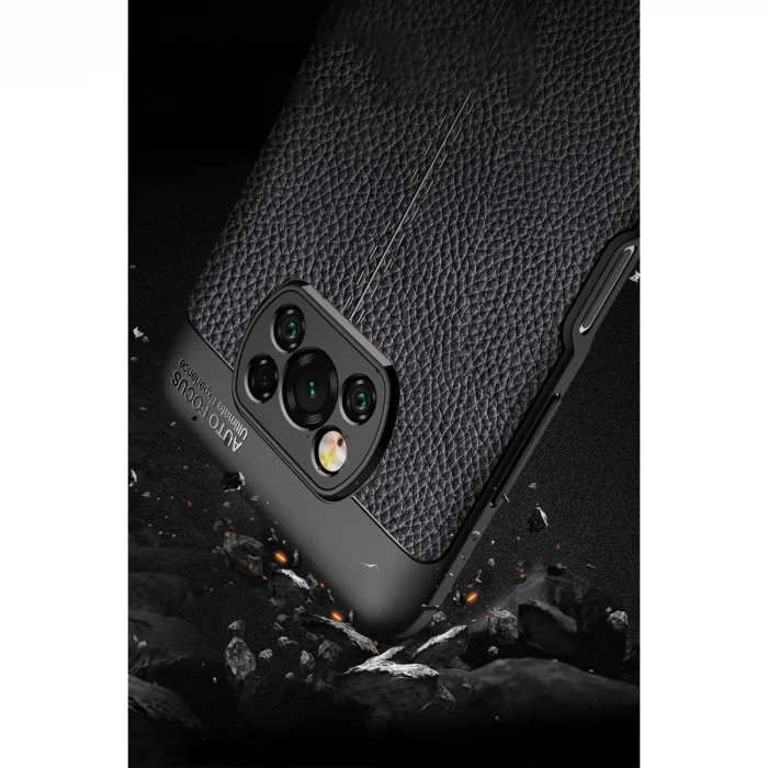 BUĞZ Xiaomi Pocophone X3 Kılıf Auto Focus Kapak - Kırmızı