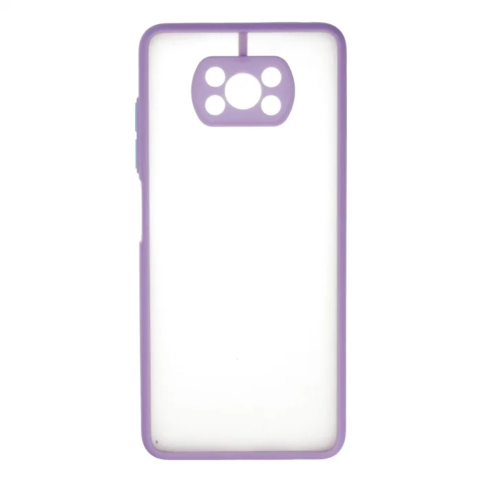 BUĞZ Xiaomi Pocophone X3 Kılıf Montreal Silikon Kapak - Mor