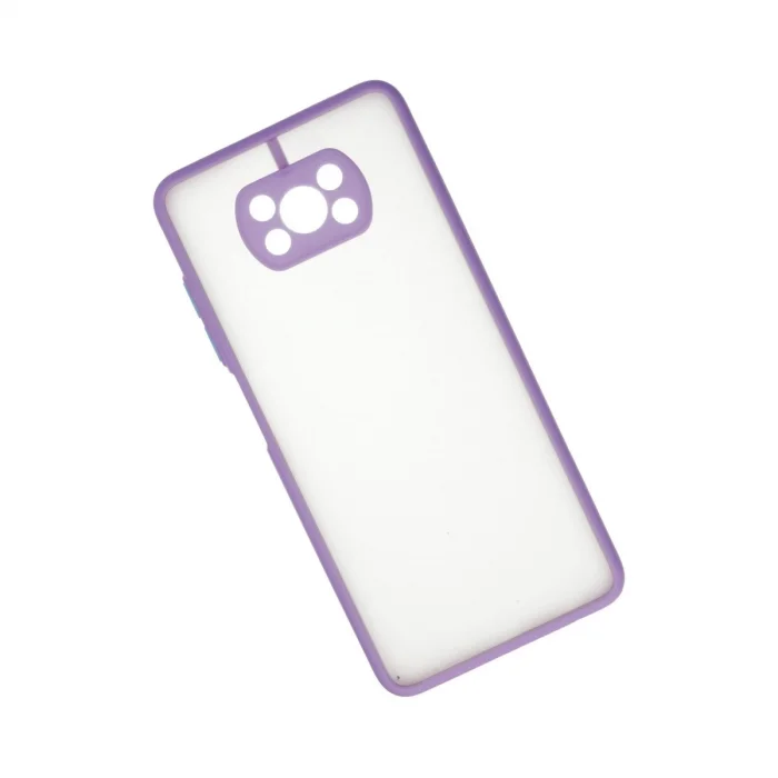 BUĞZ Xiaomi Pocophone X3 Kılıf Montreal Silikon Kapak - Mor