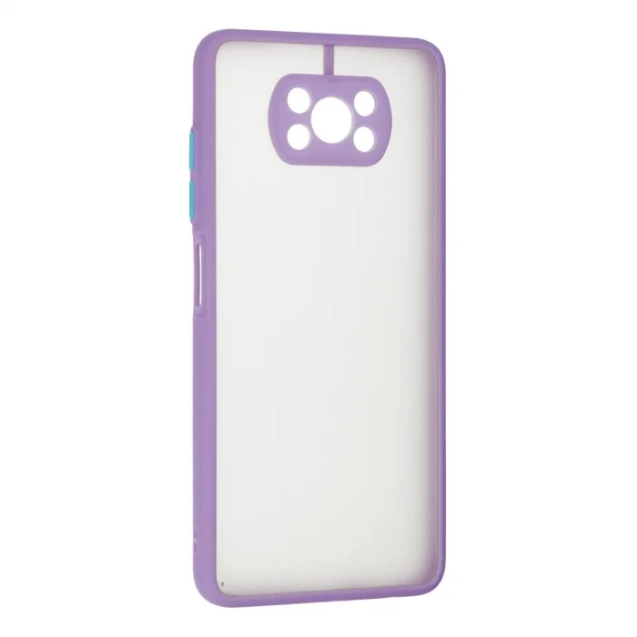 BUĞZ Xiaomi Pocophone X3 Kılıf Montreal Silikon Kapak - Mor