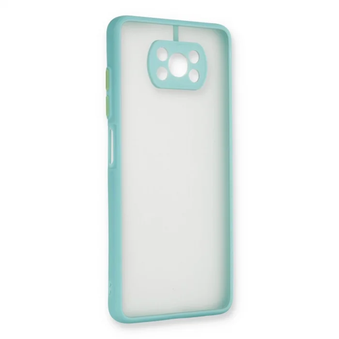 BUĞZ Xiaomi Pocophone X3 Kılıf Montreal Silikon Kapak - Turkuaz