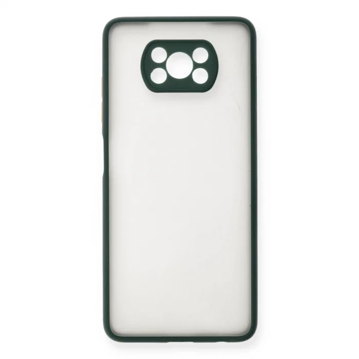 BUĞZ Xiaomi Pocophone X3 Kılıf Montreal Silikon Kapak - Yeşil