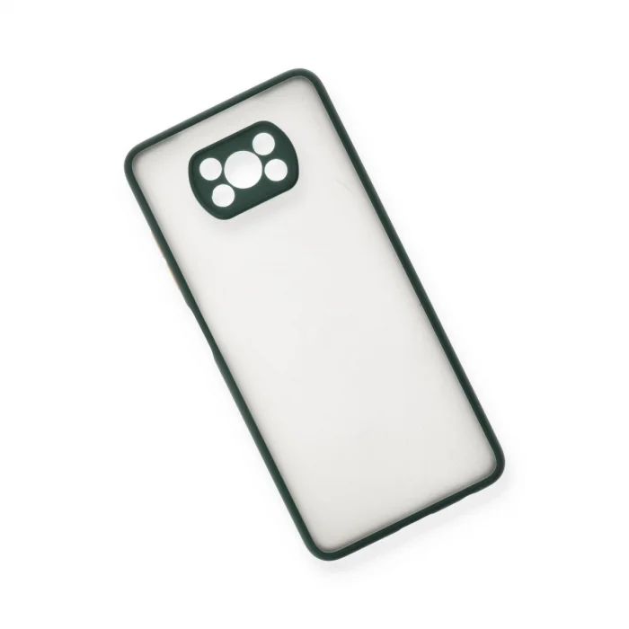 BUĞZ Xiaomi Pocophone X3 Kılıf Montreal Silikon Kapak - Yeşil