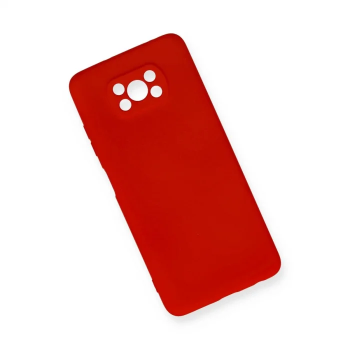 BUĞZ Xiaomi Pocophone X3 Kılıf Nano İçi Kadife Silikon - Kırmızı
