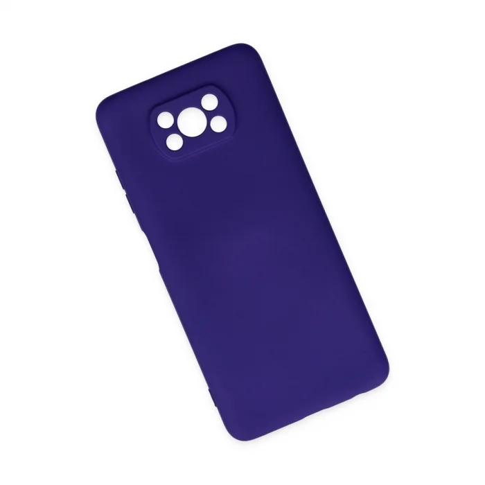 BUĞZ Xiaomi Pocophone X3 Kılıf Nano İçi Kadife Silikon - Mor