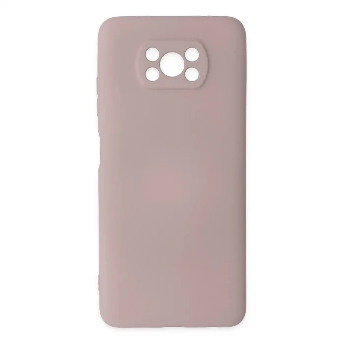 BUĞZ Xiaomi Pocophone X3 Kılıf Nano İçi Kadife Silikon - Pudra