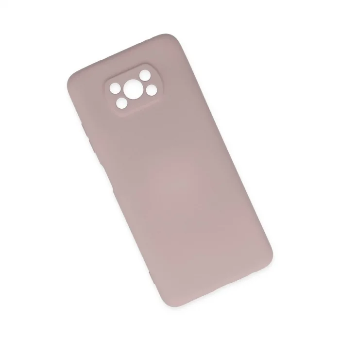 BUĞZ Xiaomi Pocophone X3 Kılıf Nano İçi Kadife Silikon - Pudra