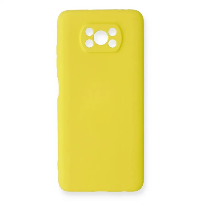 BUĞZ Xiaomi Pocophone X3 Kılıf Nano İçi Kadife Silikon - Sarı