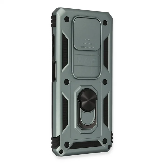 BUĞZ Xiaomi Pocophone X3 Kılıf Pars Lens Yüzüklü Silikon - Yeşil