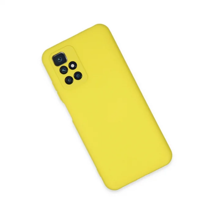 BUĞZ Xiaomi Redmi 10 2022 Kılıf Nano İçi Kadife Silikon - Sarı