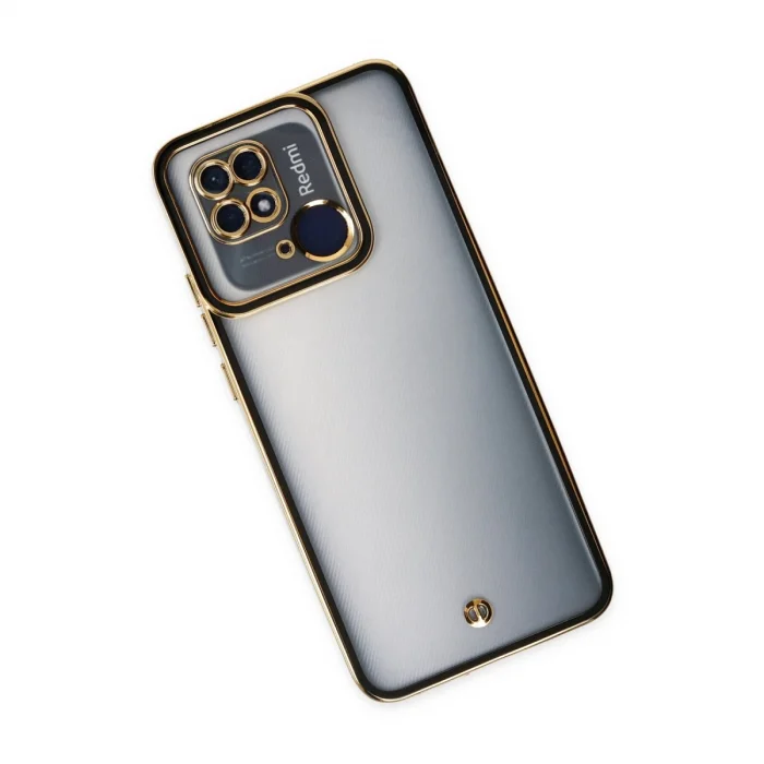 BUĞZ Xiaomi Redmi 10c Kılıf Liva Lens Silikon - Siyah