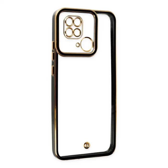 BUĞZ Xiaomi Redmi 10c Kılıf Liva Lens Silikon - Siyah