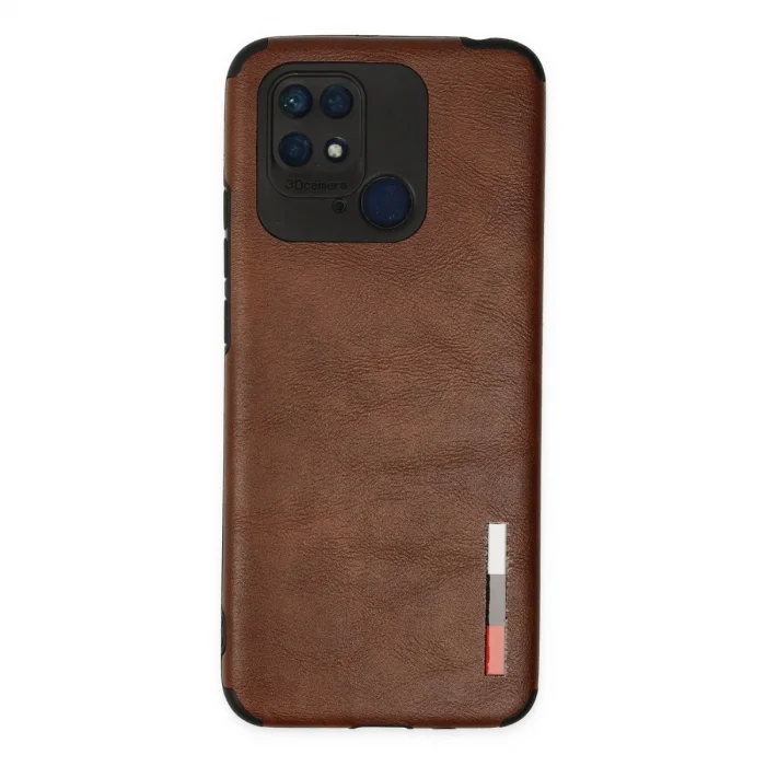 BUĞZ Xiaomi Redmi 10c Kılıf Loop Deri Silikon - Kahverengi