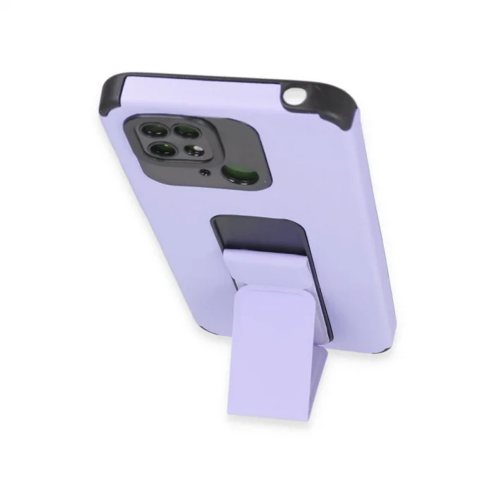 BUĞZ Xiaomi Redmi 10c Kılıf Mega Standlı Silikon - Lila