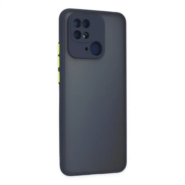 BUĞZ Xiaomi Redmi 10c Kılıf Montreal Silikon Kapak - Lacivert